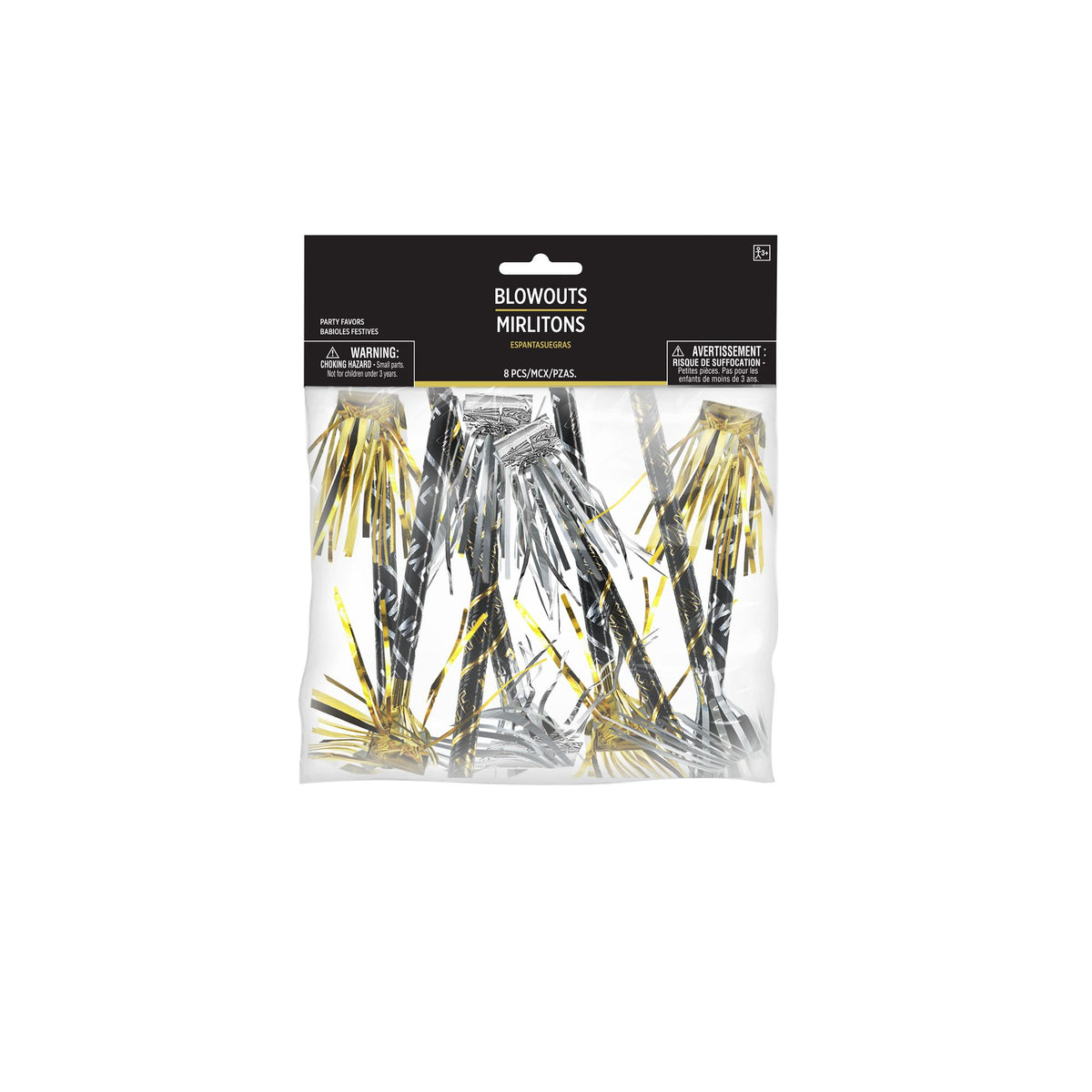 Metallic Fringed Blowouts - Black, Silver, Gold