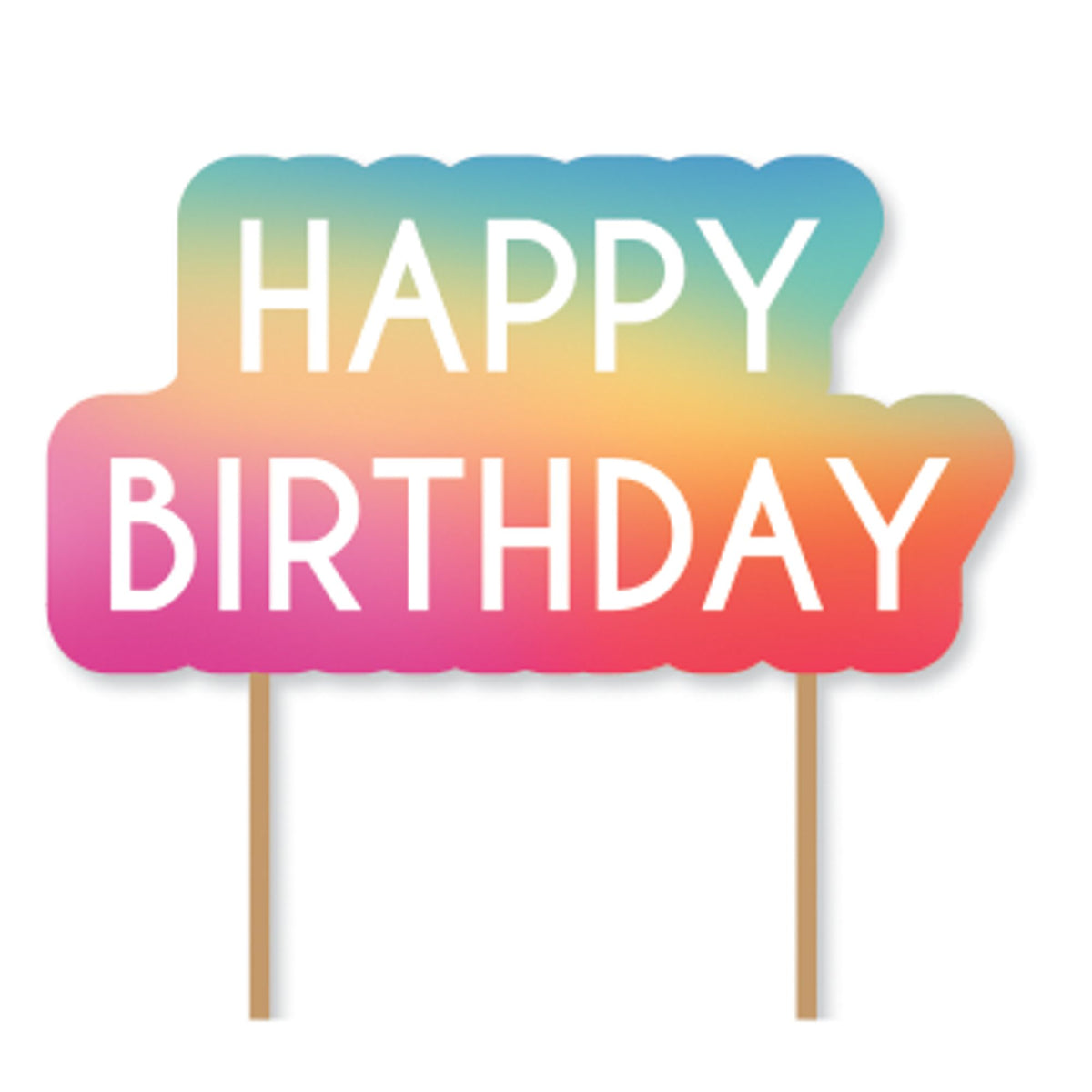 Vibrant Ombre Cake Topper