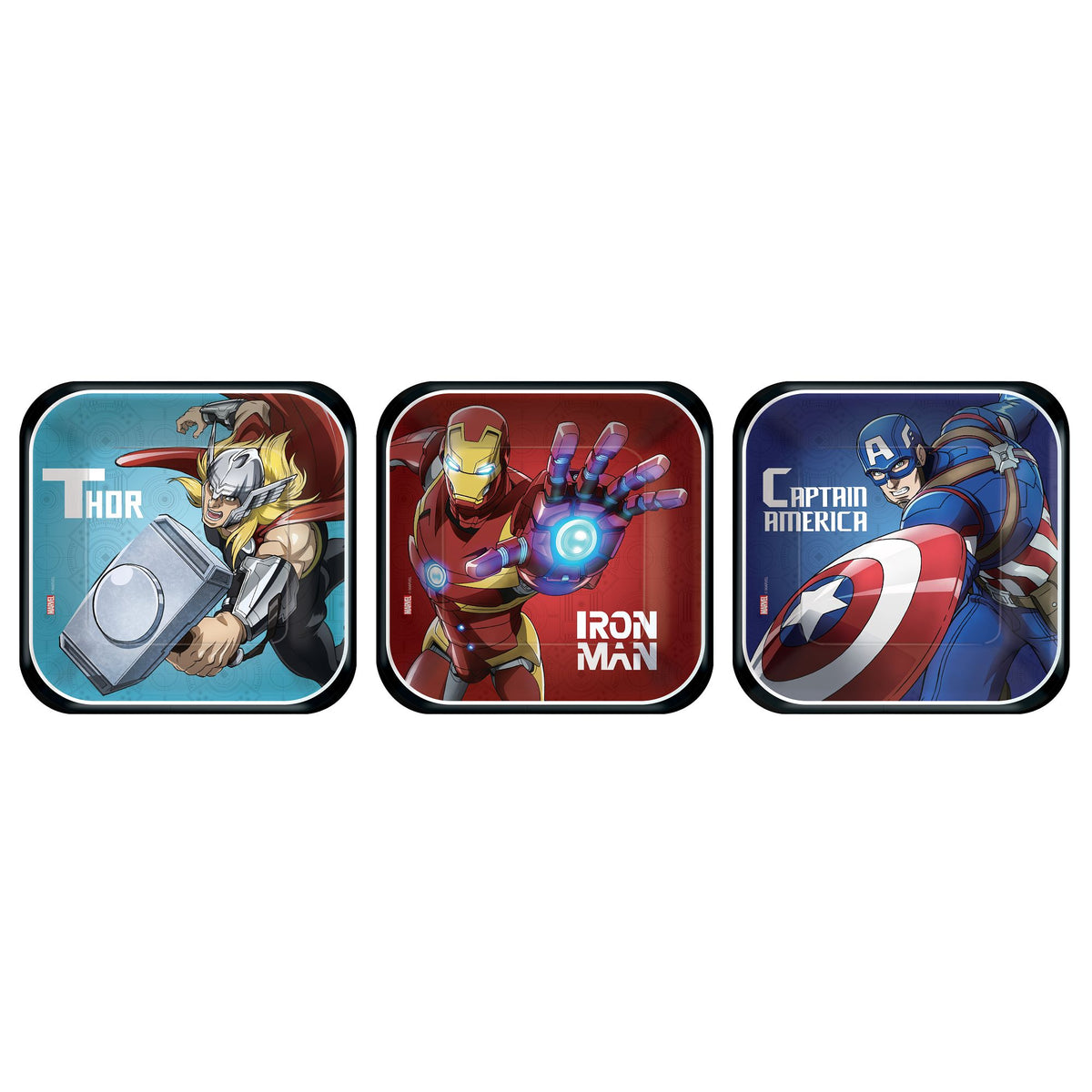 Avengers Core 7" Square Plates