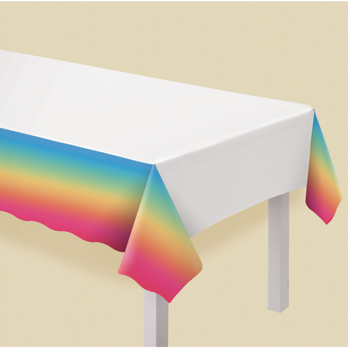 Vibrant Ombre Plastic Table Cover