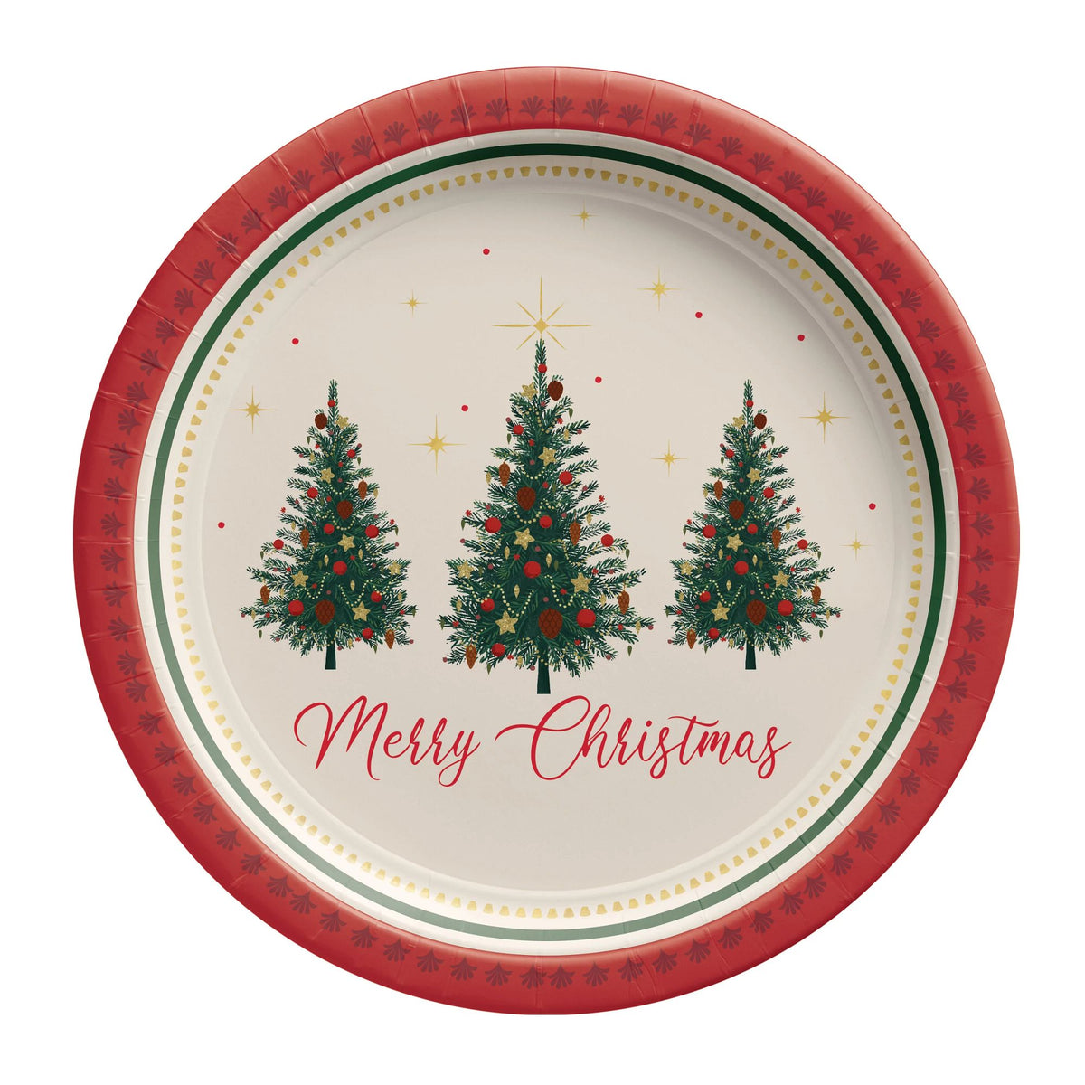 Elegant Evergreen 9" Round Plates