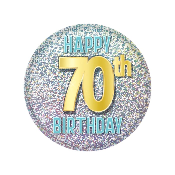 Happy 70th Birthday Button