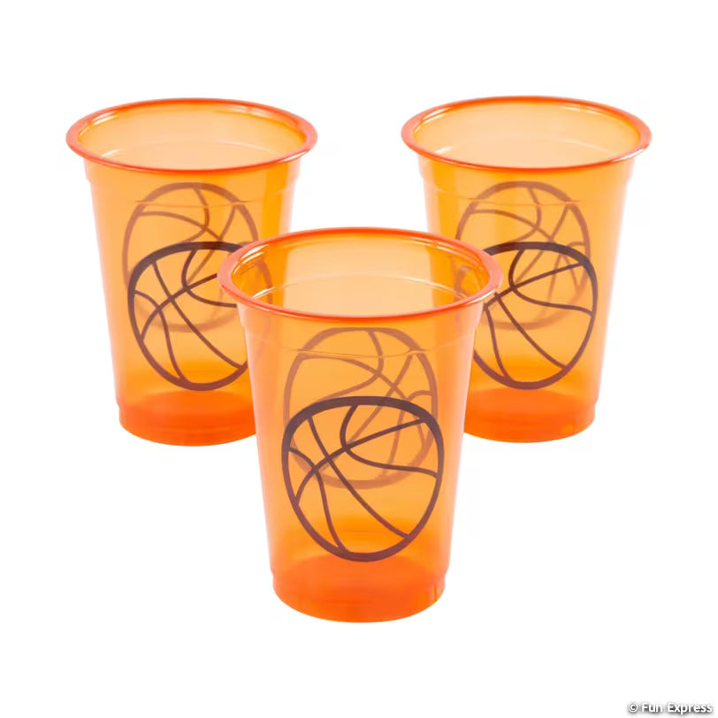 Bulk Basketball Party Disposable Plastic Cups