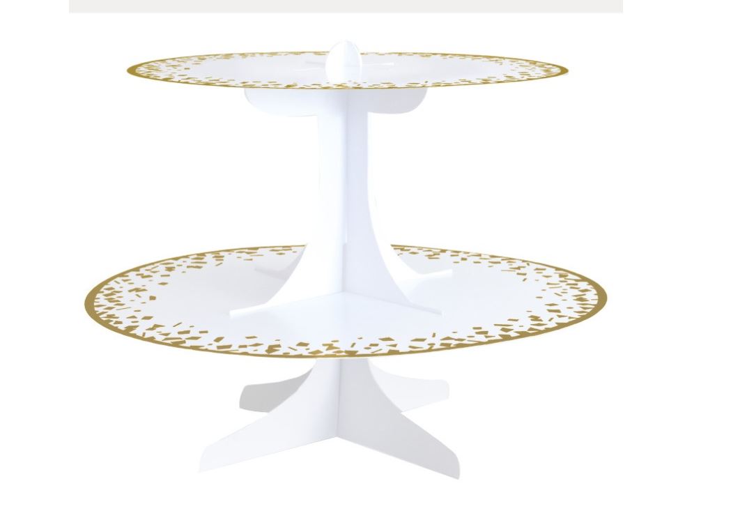 Gold Foil Cardboard Cupcake Stand