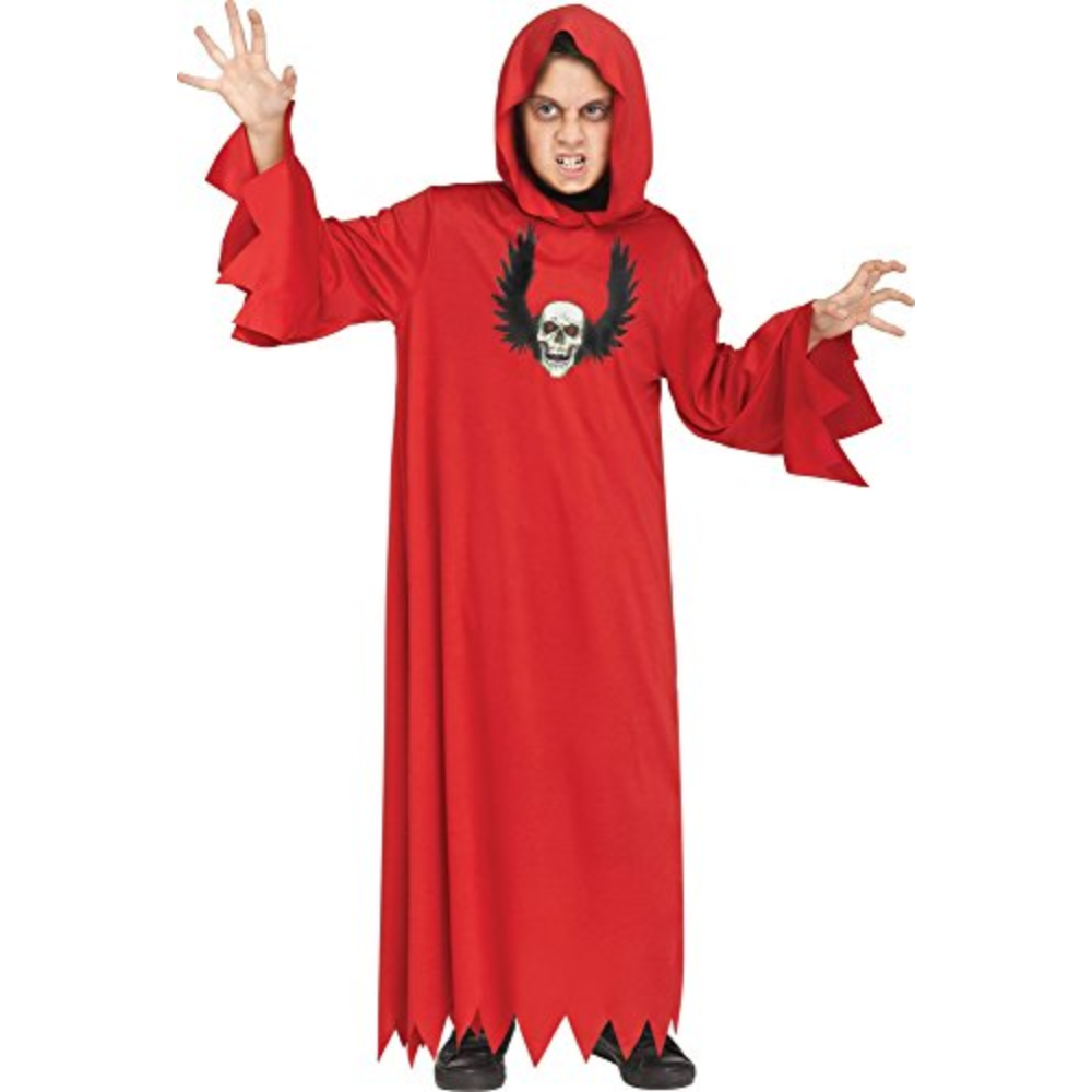 Child Black Ghoul Hooded Robe Vampire Costume