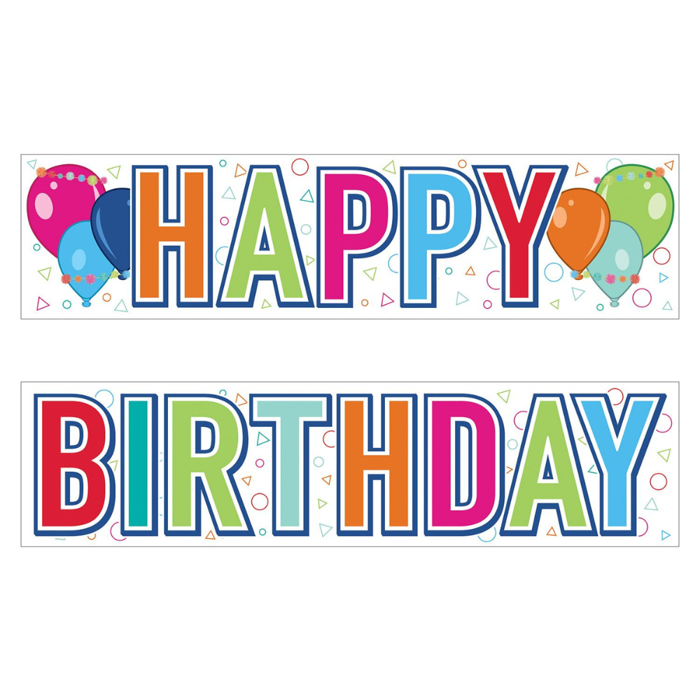 Plas Jumbo Happy Birthday Yard Sign Set