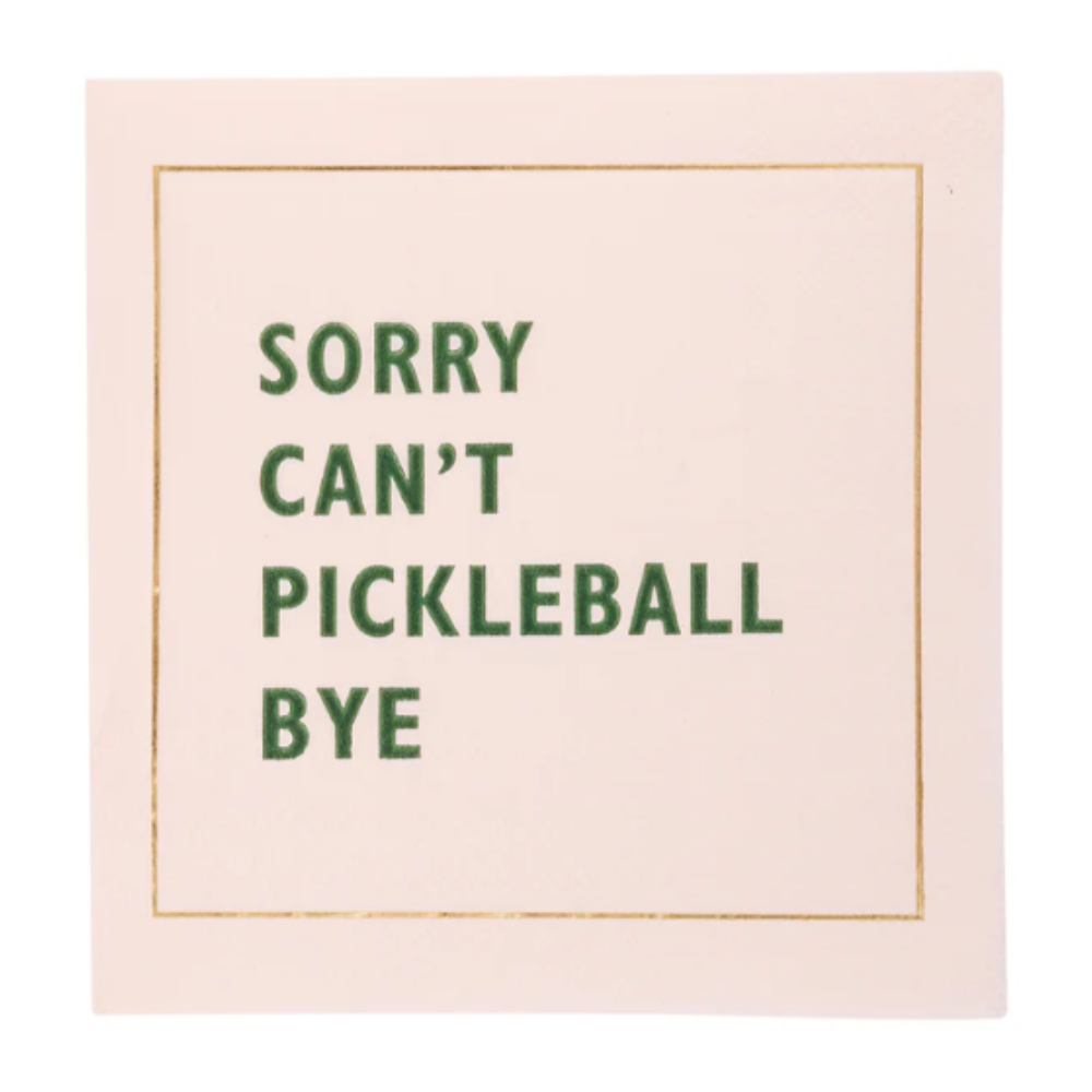 Pickleball Sayings Paper Cocktail Napkin Set