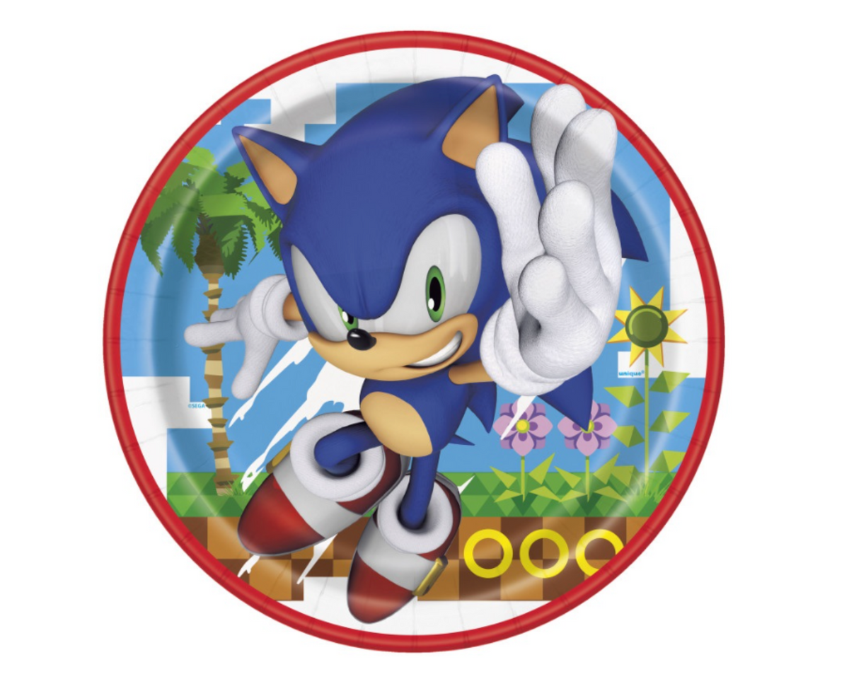 Sonic the Hedgehog Round Dinner Plates