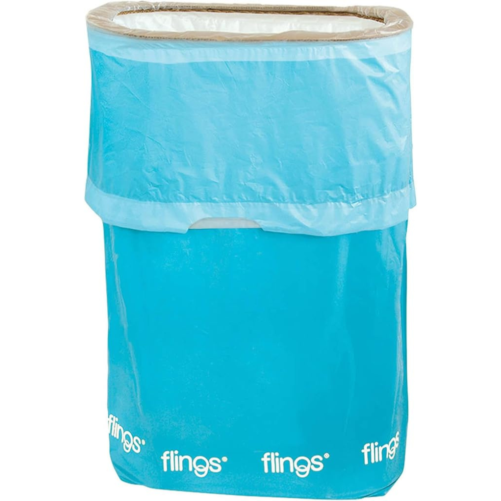 Light Blue Flingsr Pop-Up Trash Bins