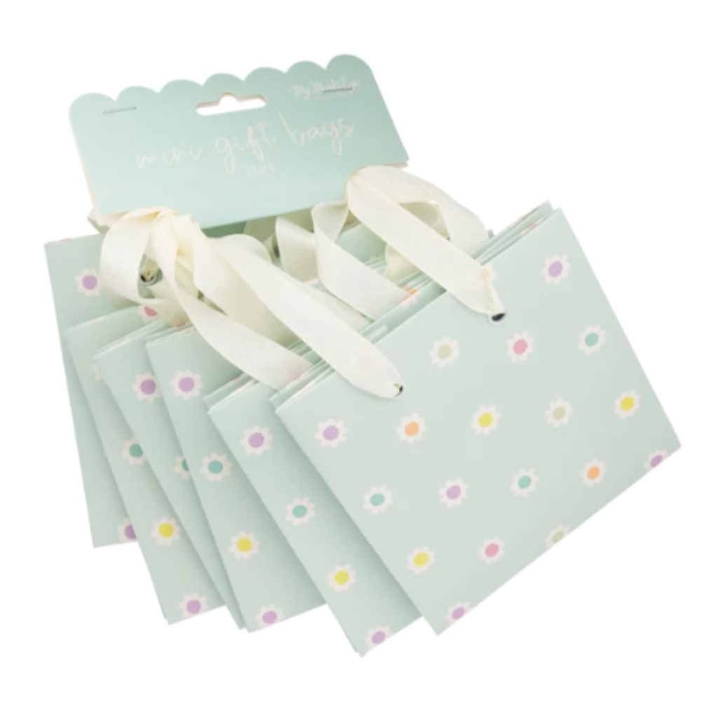 Blue Daisies Gift Bag Set