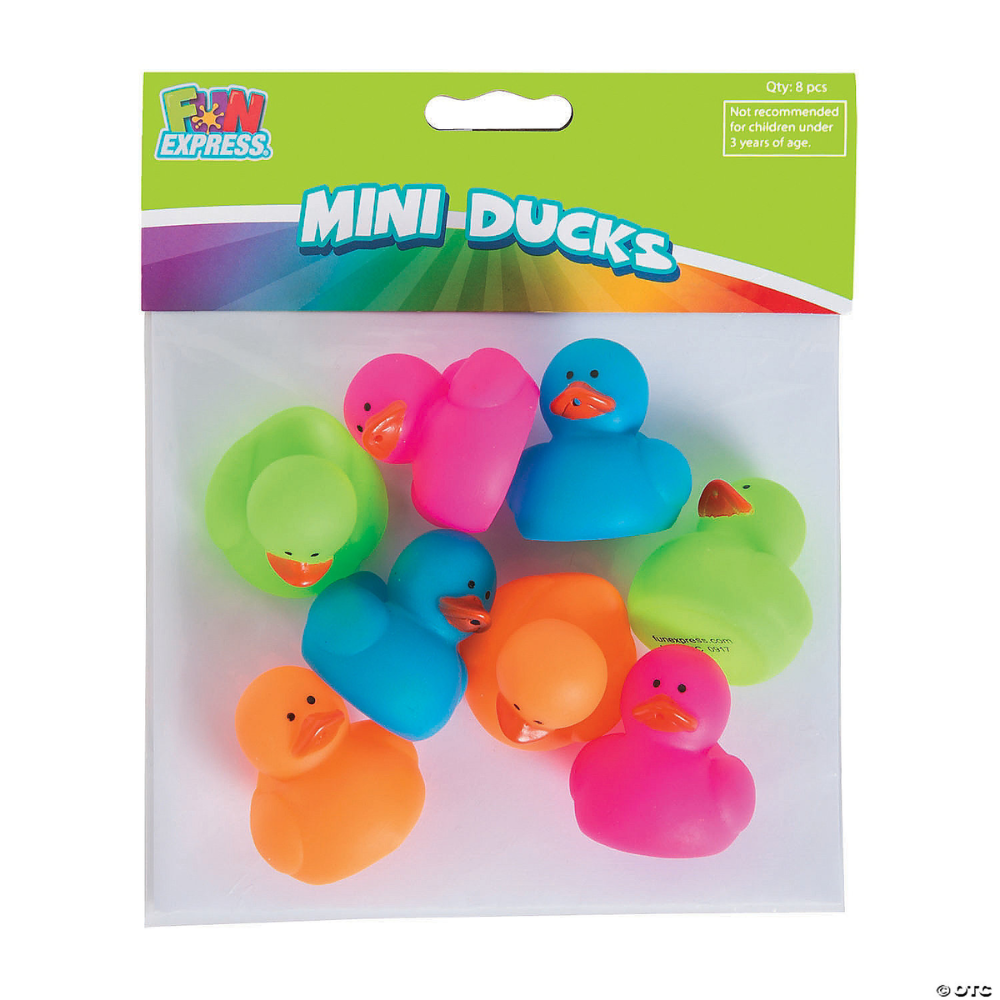 Mini Neon Rubber Duckies