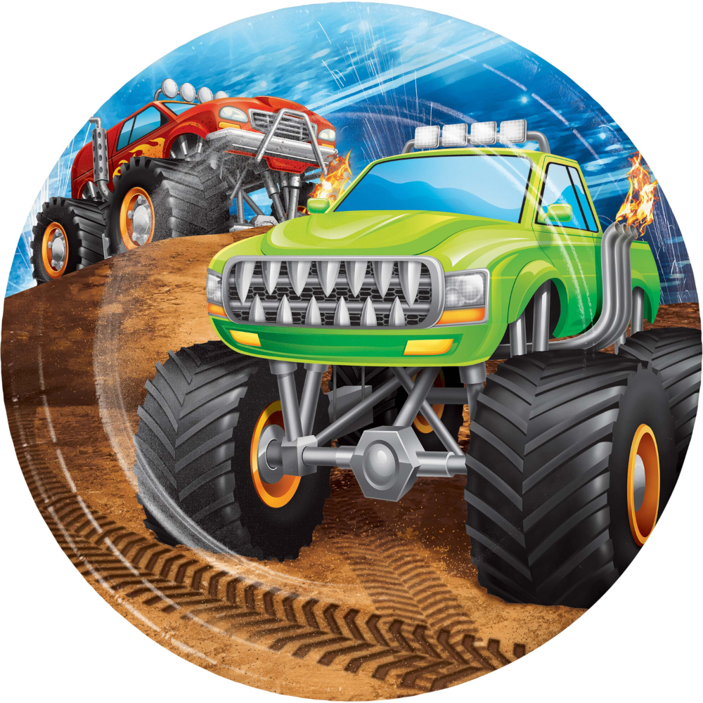 Monster Truck Rally Luncheon Plates