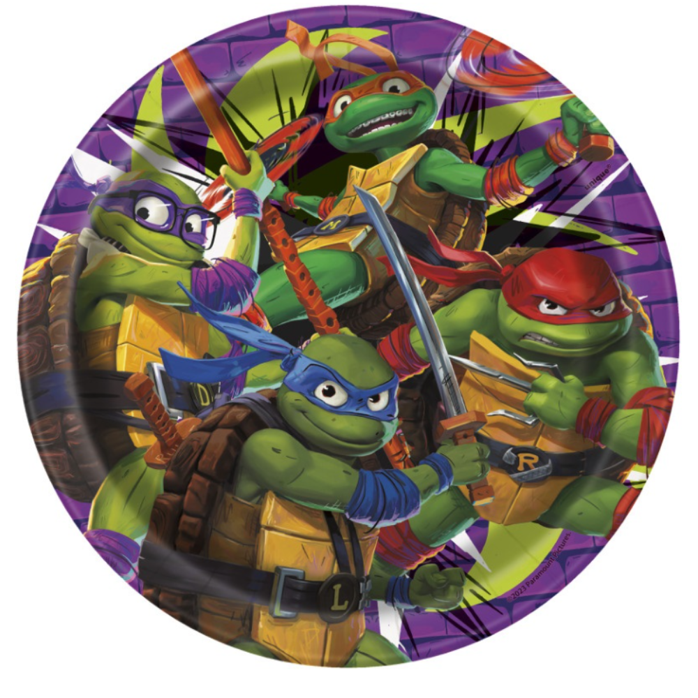 TMNT Mutant Mayhem Round 7" Dessert Plates