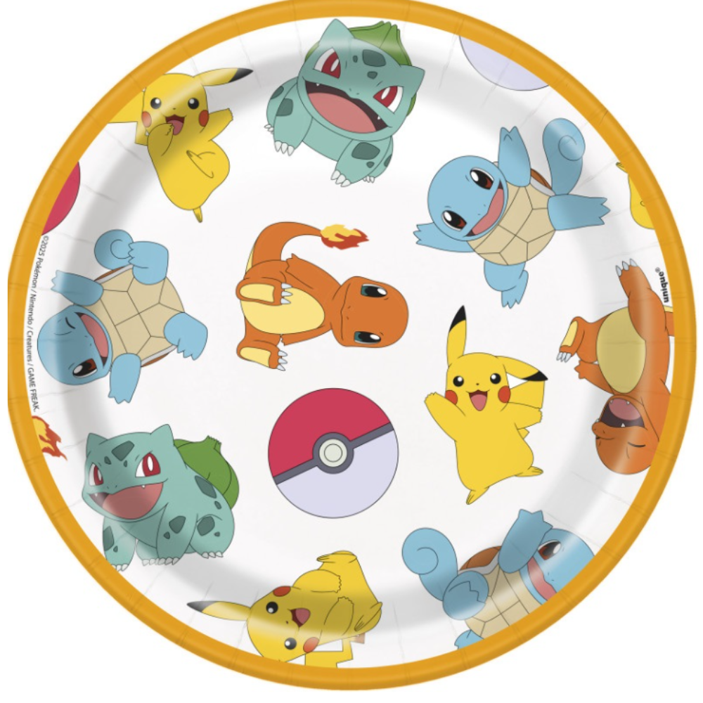 Pokémon Round 7" Dessert Plates