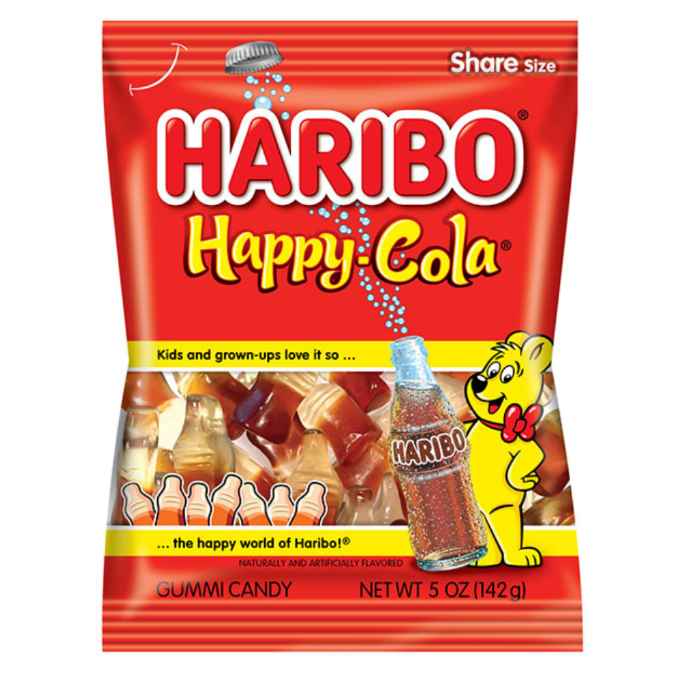 HARIBO PEG BAG - HAPPY COLA BOTTLES