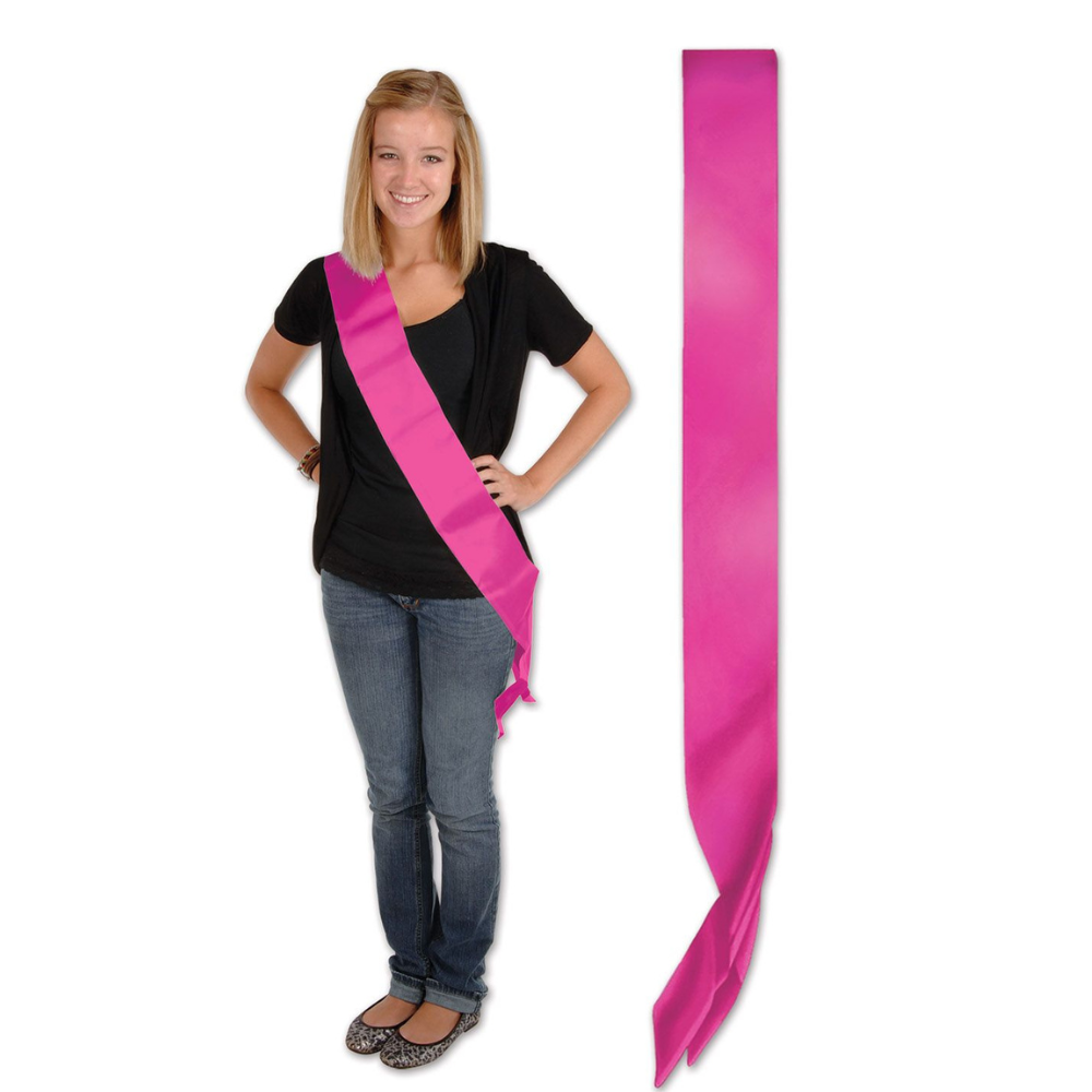 Satin Sash Cerise