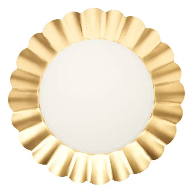 Dinner Plate Gold &amp; White