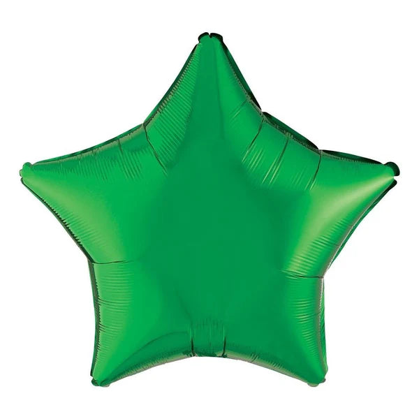 19" Foil Green Star Balloon