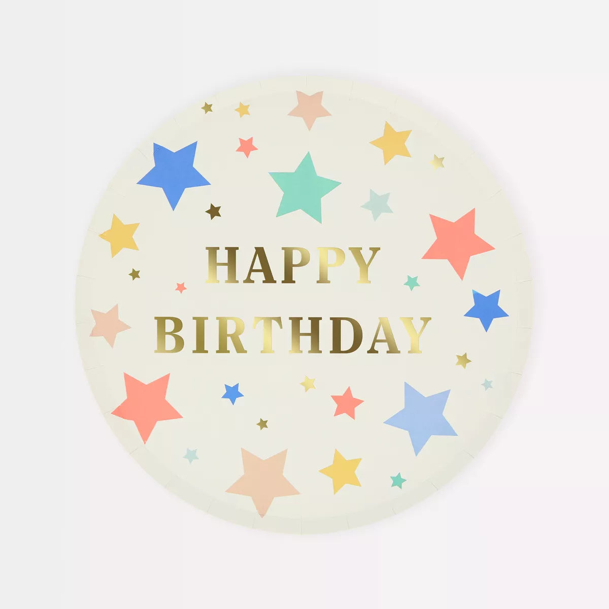 Meri Meri Happy Birthday Stars Side Dessert Plates (Pack of 8)