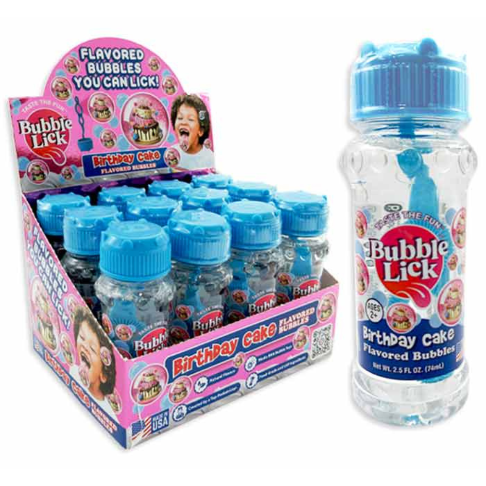 BUBBLE LICK FLAVORED BUBBLES - BIRTHDAY CAKE