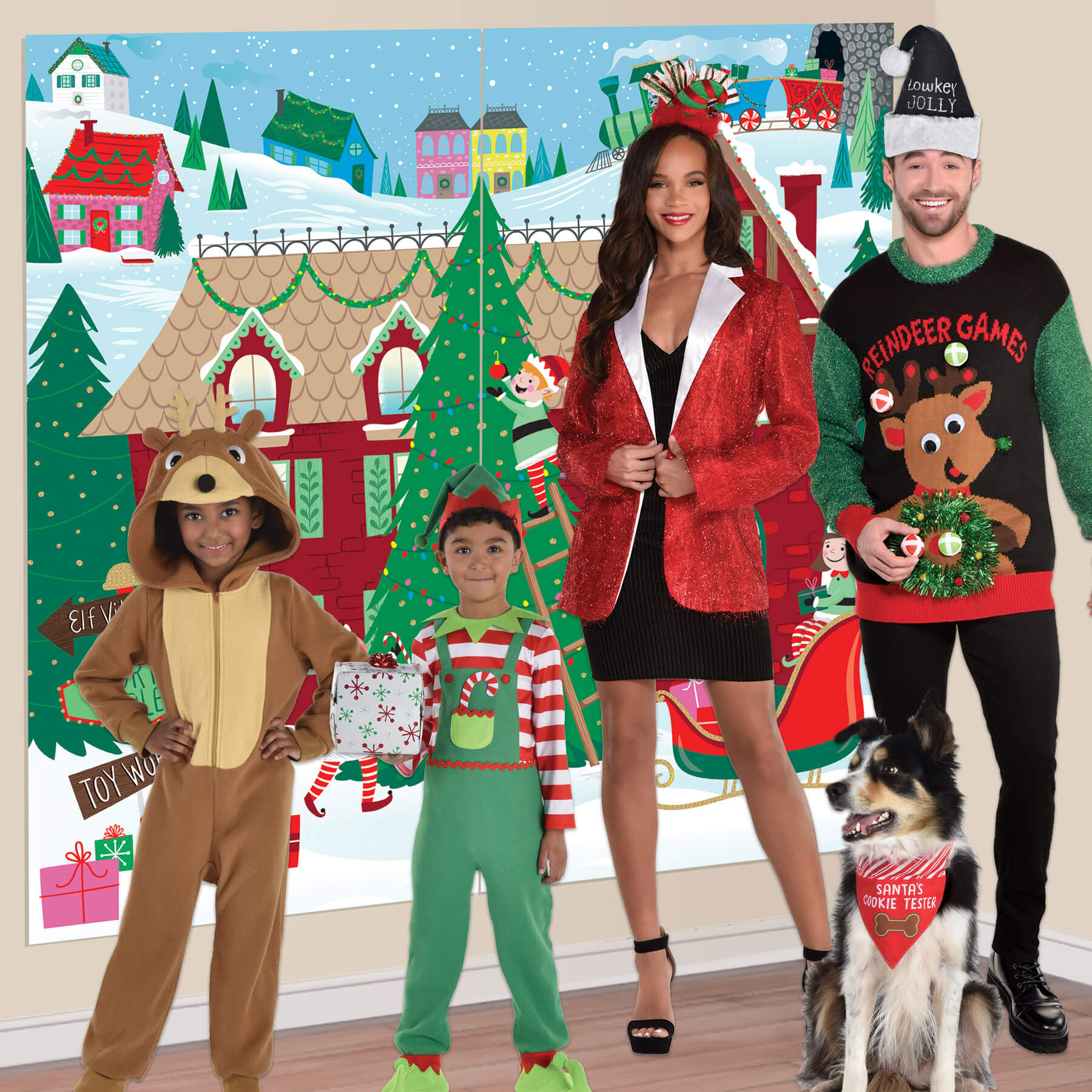 christmas costumes and wearables, elf, reindeer games, bear