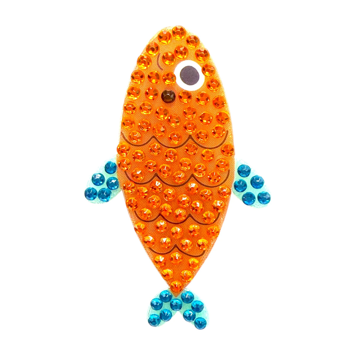 Good Luck Fish Collectable Rhinestone Sticker - StickerBeans