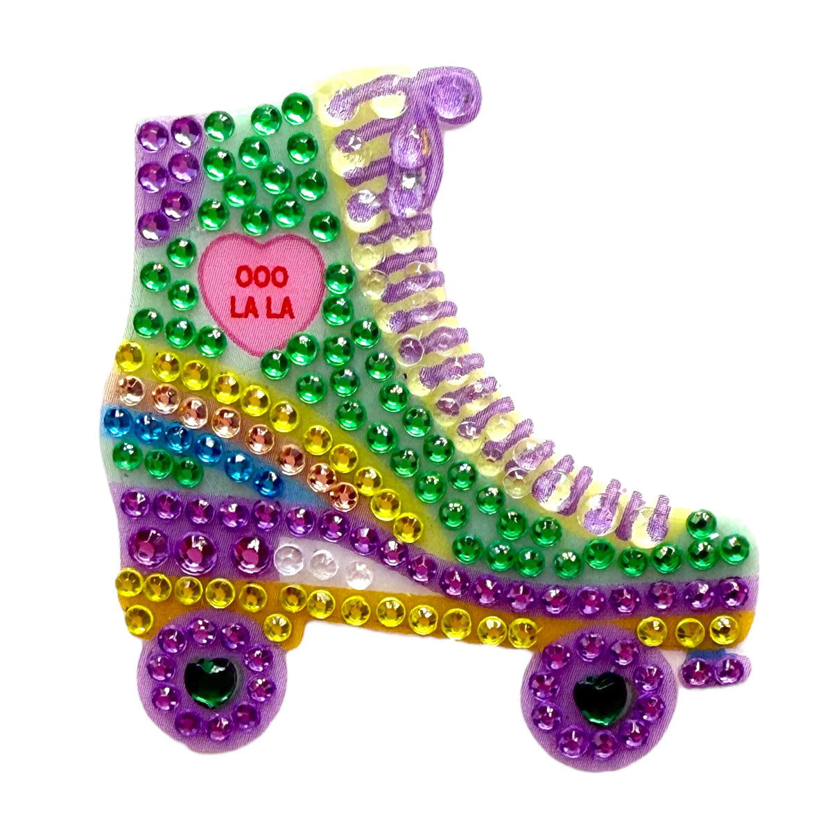 Sweethearts® Roller Skate Collectable Rhinestone Sticker - StickerBeans
