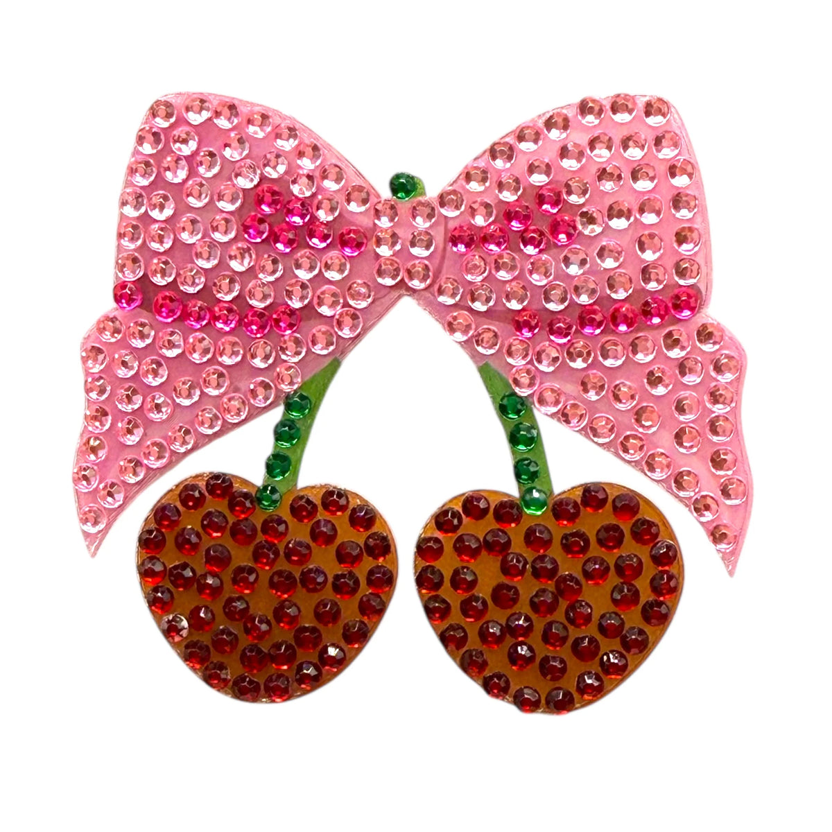 Cherry Bow Collectable Rhinestone Sticker - StickerBeans
