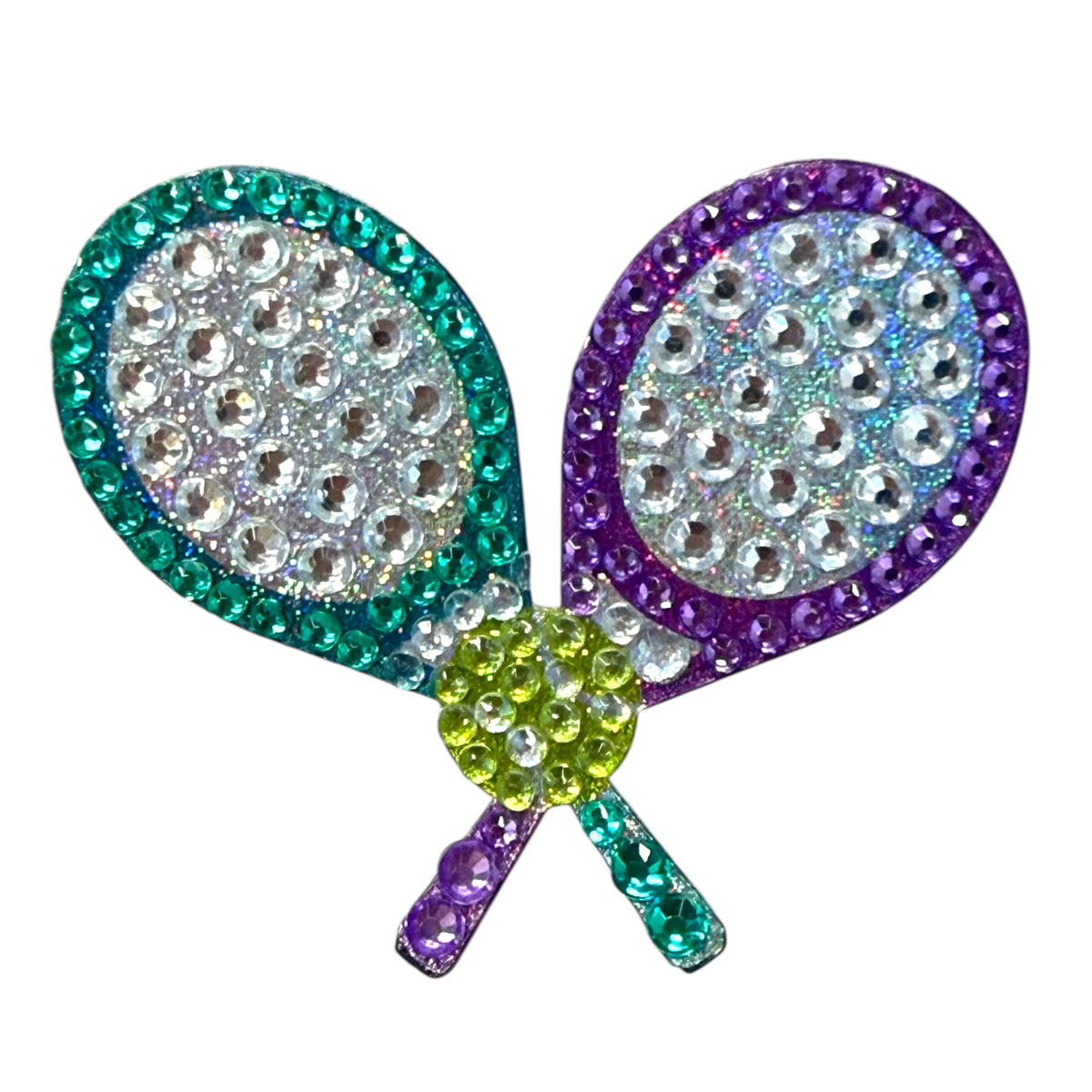 Tennis Racquets Collectable Rhinestone Sticker - StickerBeans