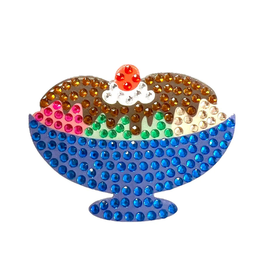 Ice Cream Sundae Collectable Rhinestone Sticker - StickerBeans