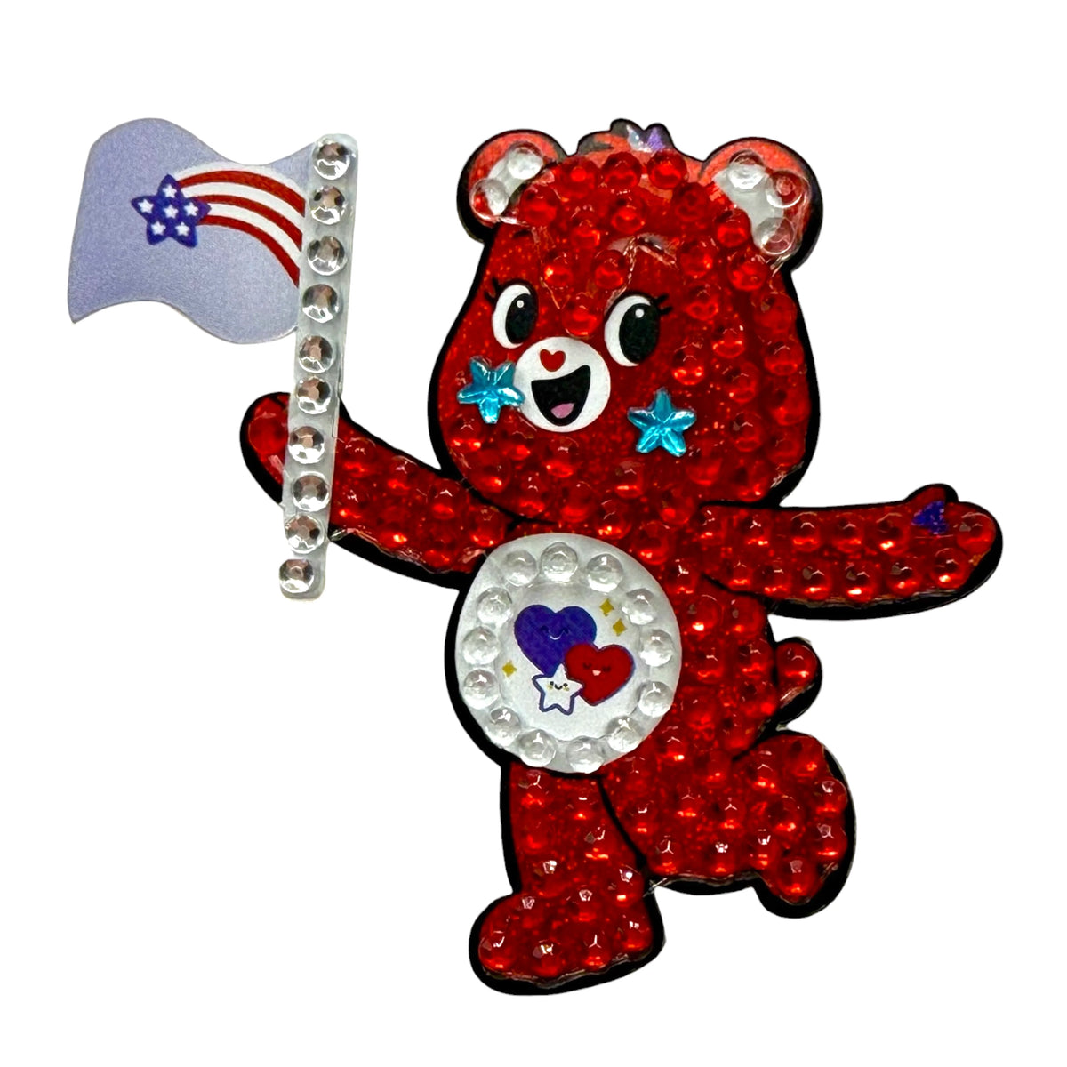 America Shares Bear Collectable Rhinestone Sticker - StickerBeans