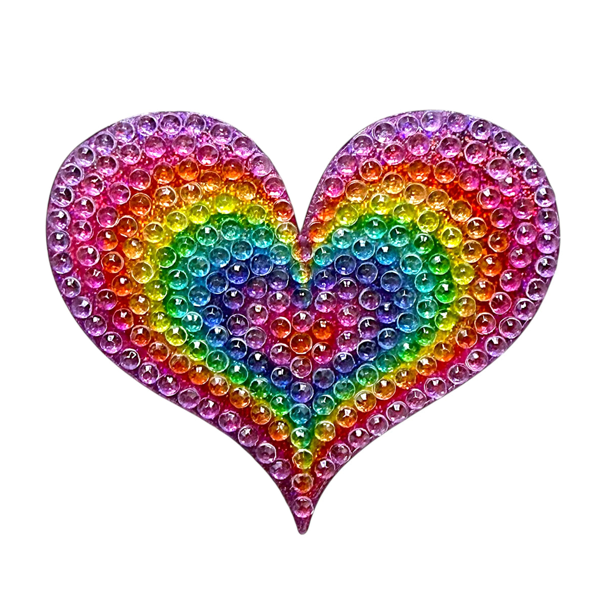 Pastel Groovy Heart Collectable Rhinestone Sticker - StickerBeans