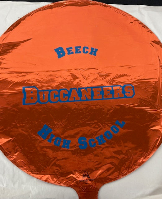 Beech High School Buccaneers 17" Mylar Balloon
