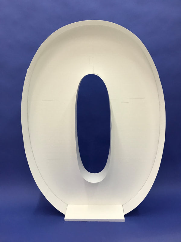 Number Zero Mosaic Shape Balloon Frame