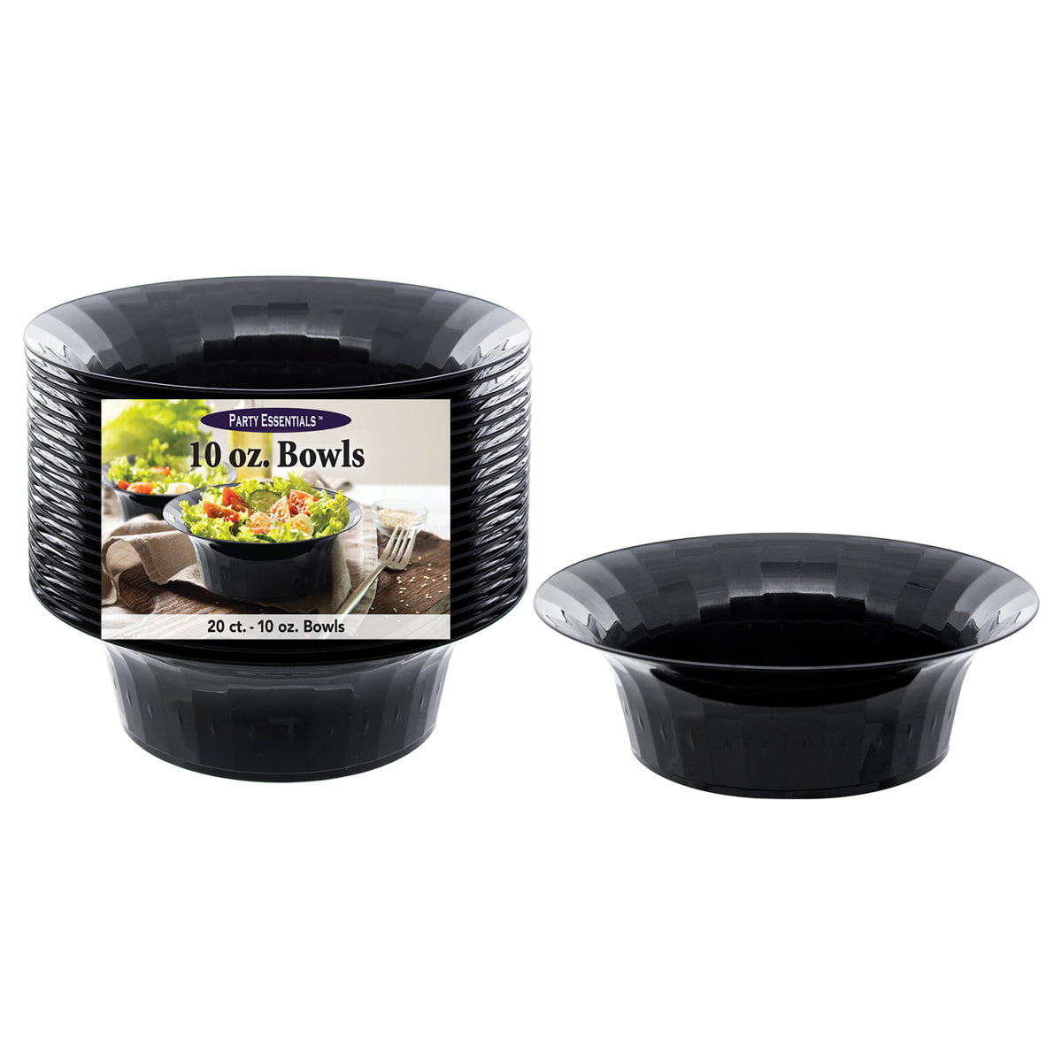 BLACK DELUXE/ELEGANCE BOWLS 10 OZ. 20 CT.