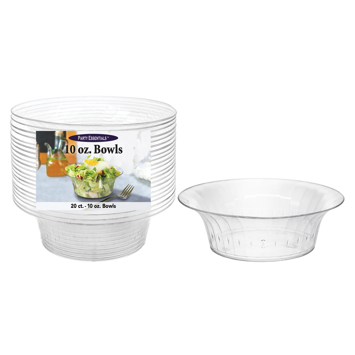 CLEAR DELUXE/ELEGANCE BOWLS 10 OZ. - 20 CT.