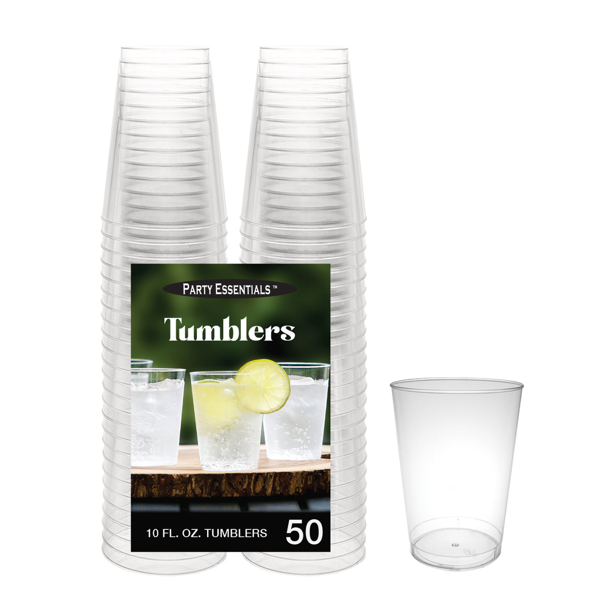 10 OZ. TUMBLERS – CLEAR 50 CT.