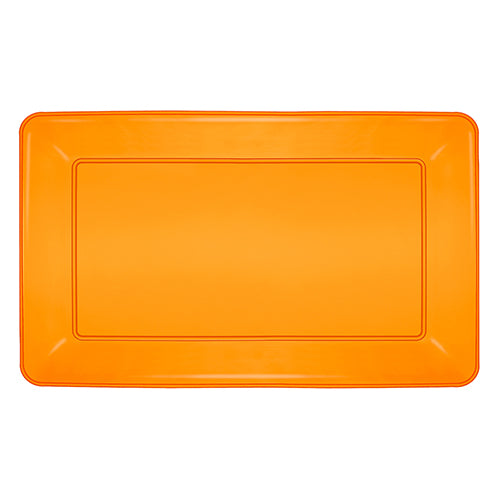 12″ X 18″ RECTANGULAR HEAVY DUTY TRAYS- NEON ORANGE