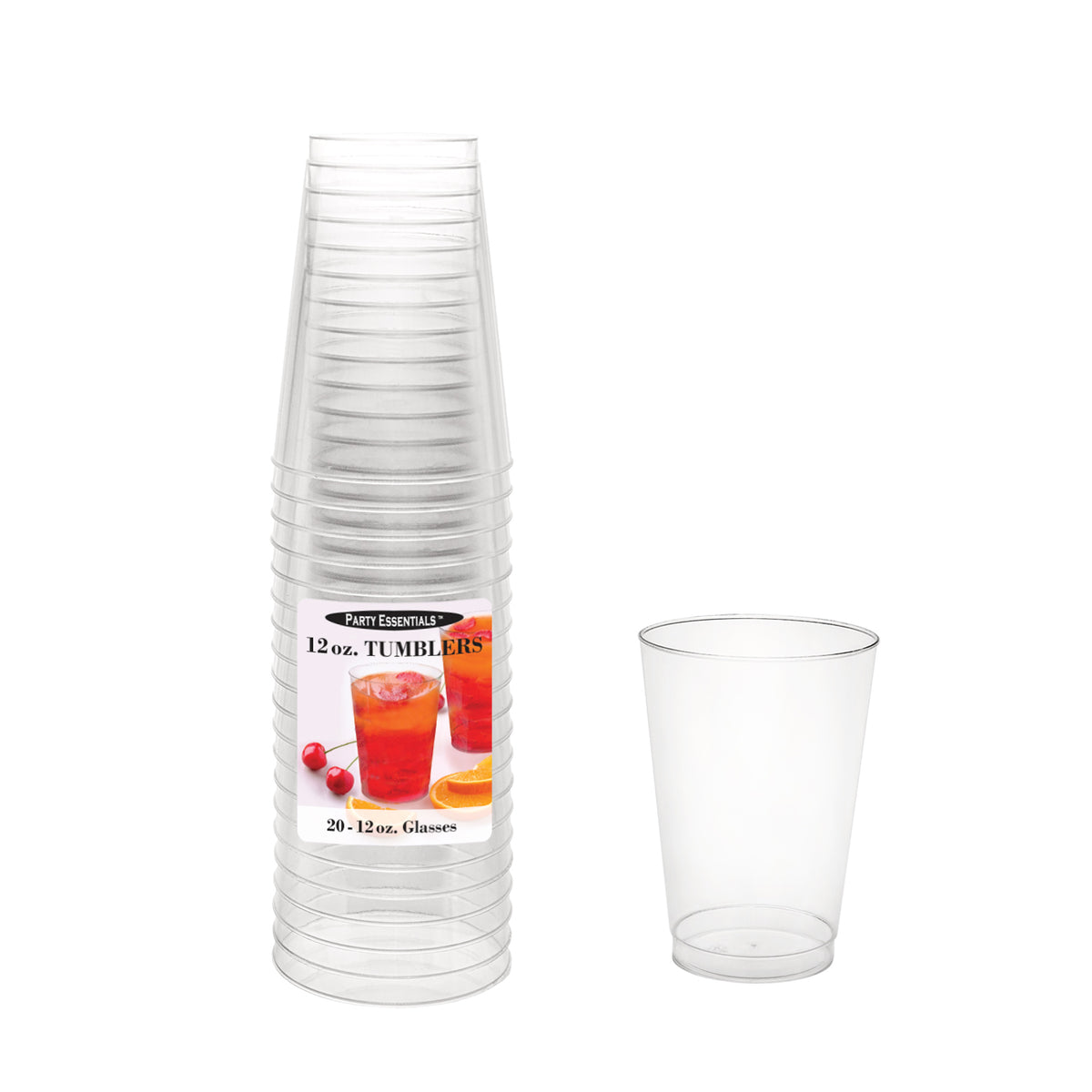 12 OZ. TUMBLERS – CLEAR 20 CT.