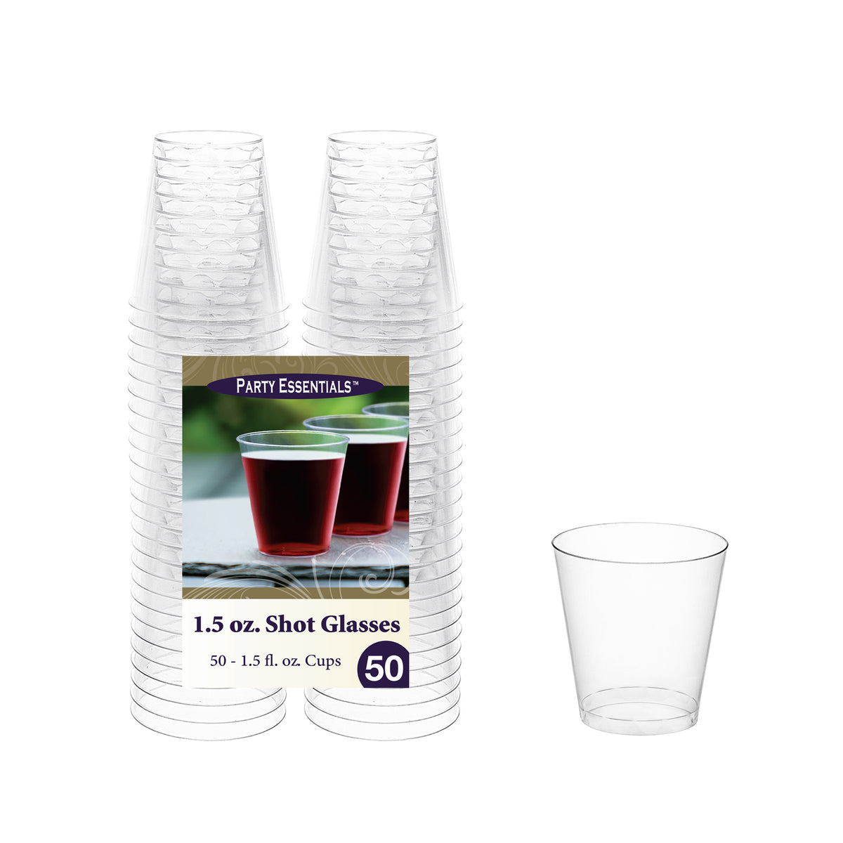 1.5 OZ. SHOT GLASSES – CLEAR 50 CT.