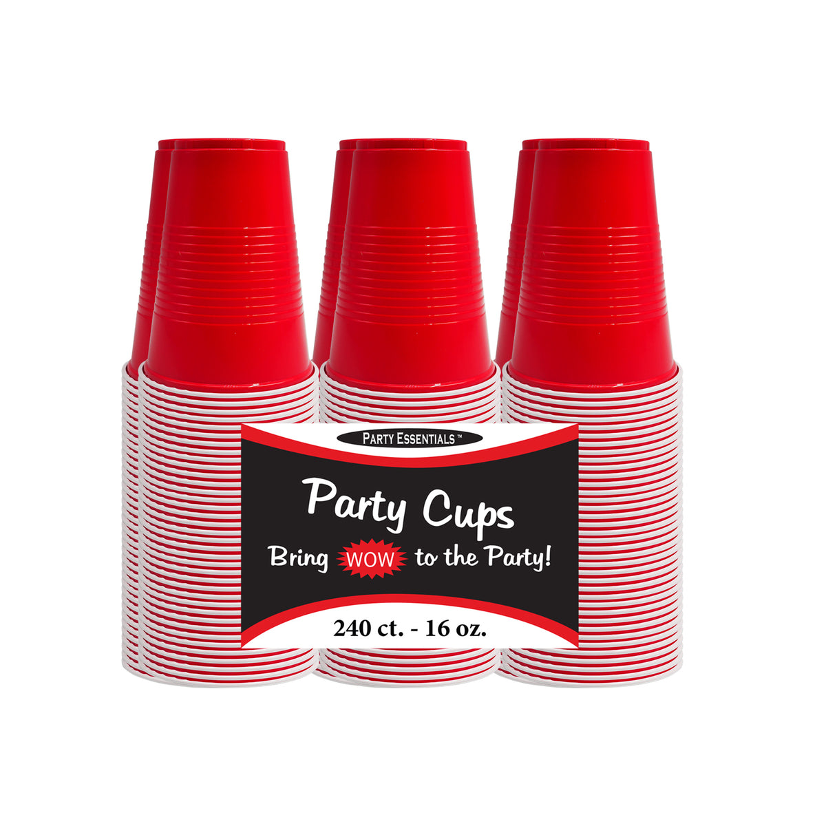 16 OZ. PARTY CUPS – RED 240 CT.