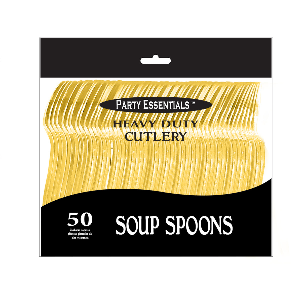 GOLD SOUP SPOONS – 50 COUNT