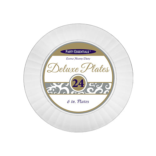 6″ DELUXE DESSERT PLATES – CLEAR 24 CT.