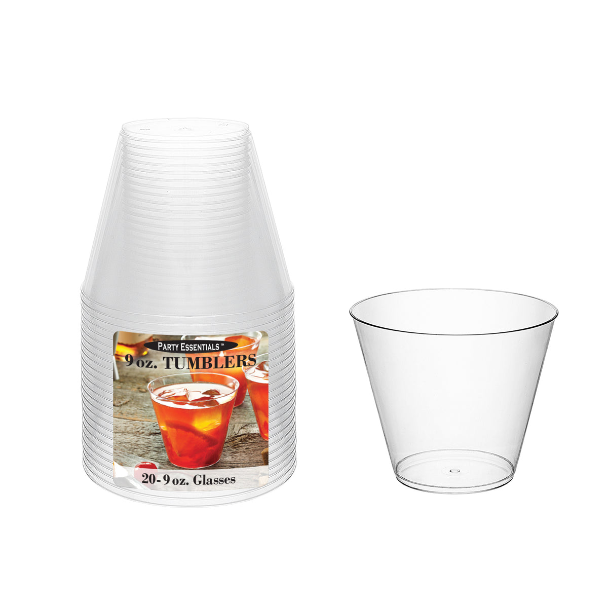 9 OZ. TUMBLERS – CLEAR 20 CT.