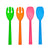 9.5″ SERVING FORKS & SPOONS ASSORTED NEON 4 CT.