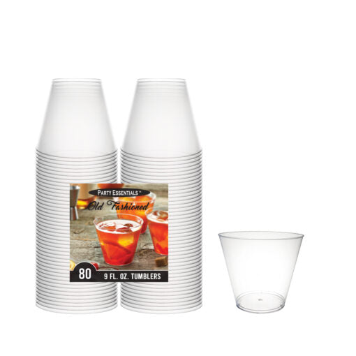 9 OZ. TUMBLERS – CLEAR 80 CT.