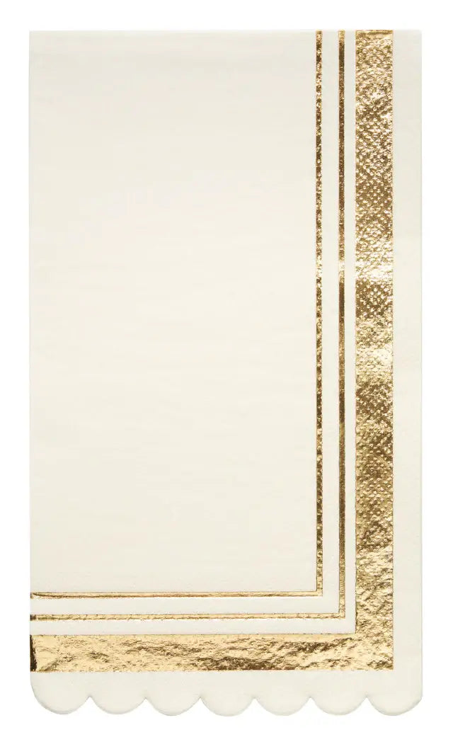 Guest Towel Gold &amp; White