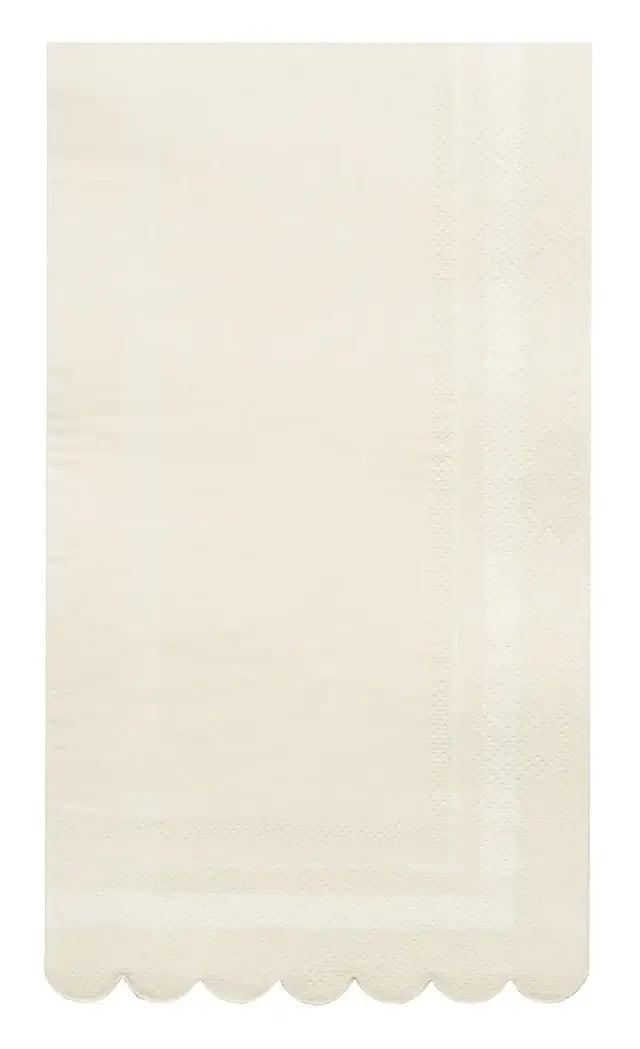 Guest Towel Scalloped Edge Cream