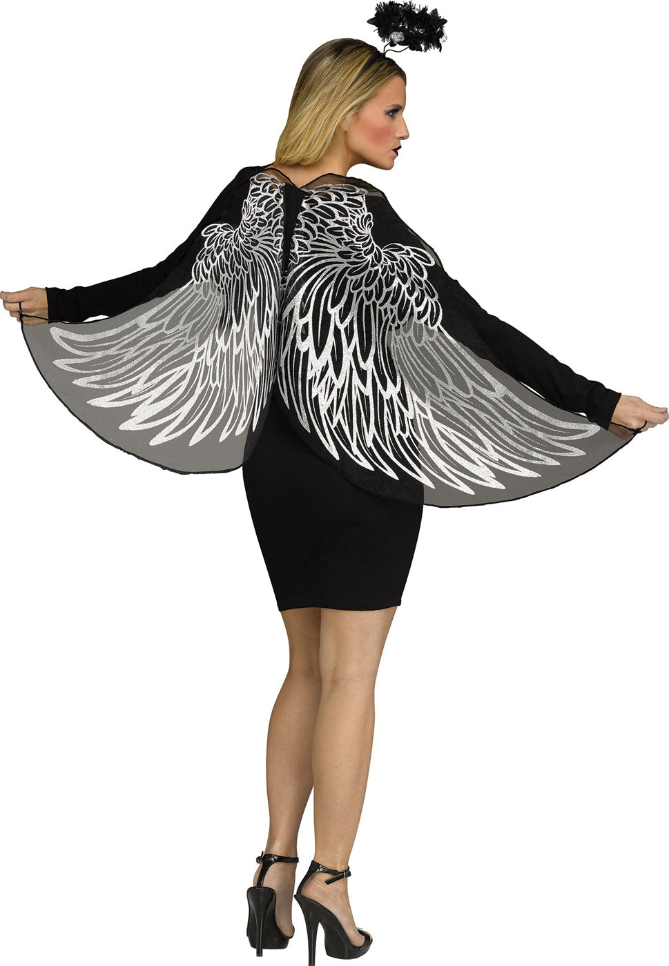 Dark Angel Fantasy Wings &amp; Halo Costume Accessory Set