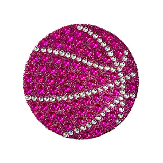 Pink Basketball Collectable Rhinestone Sticker - StickerBeans